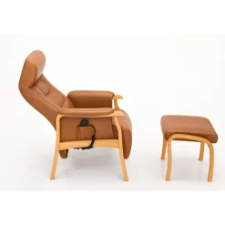 Hjort Knudsen – Otiumstol Cognac ægte læder