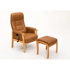 Hjort Knudsen – Otiumstol Cognac ægte læder