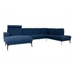 Hjort Knudsen Esbjerg Hjørnesofa med chaiselong venstrevendt Ocean dark blue - OUTLET