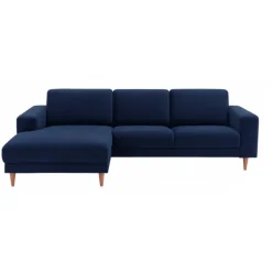 Hjort Knudsen Hadsten chaiselong sofa Venstrevendt - Midnight blue Velour