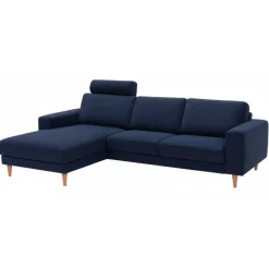 Hjort Knudsen Hadsten chaiselong sofa Venstrevendt - Midnight blue Velour