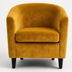 Hjort Knudsen Liva Clubstol Sennepsgul velour