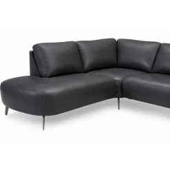 Hjort Knudsen Lolland læder U-sofa Højrevendt