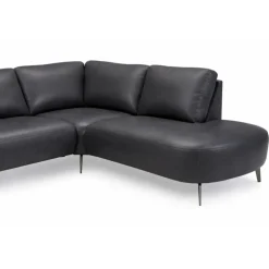 Hjort Knudsen Lolland læder U-sofa Venstrevendt