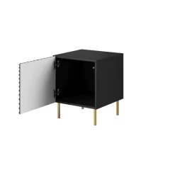 HOLE sengebord Sort mat/Sort mat