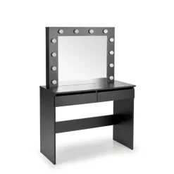 Hollywood - Sminkebord med spejl - Sort