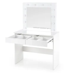 Hollywood - Sminkebord med spejl - Hvid