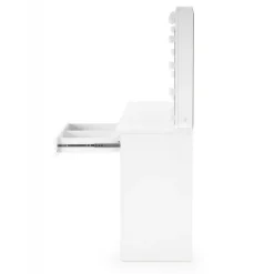 Hollywood - Sminkebord med spejl - Hvid