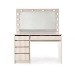 Hollywood XL Sminkebord med spejl - Beige