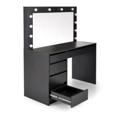Hollywood XL Sminkebord med spejl - sort