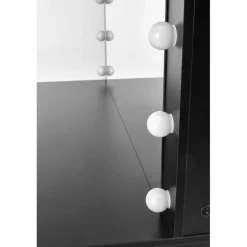 Hollywood XL Sminkebord med spejl - sort