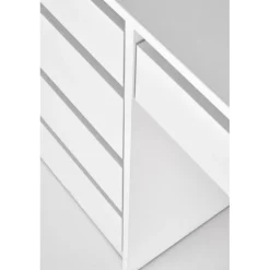 Hollywood XL Sminkebord med spejl - Hvid