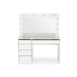 Hollywood XL Sminkebord med spejl - Hvid
