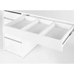 Hollywood XL Sminkebord med spejl - Hvid