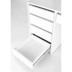 Hollywood XL Sminkebord med spejl - Hvid