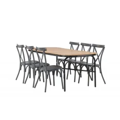 Holmbeck Loungesæt - Havemøbelsæt - Mørkegrå,Natur