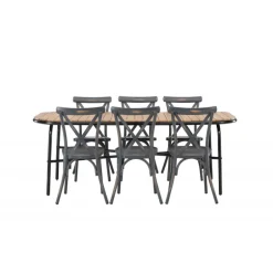 Holmbeck Loungesæt - Havemøbelsæt - Mørkegrå,Natur