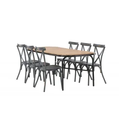 Holmbeck Loungesæt - Havemøbelsæt - Mørkegrå,Natur