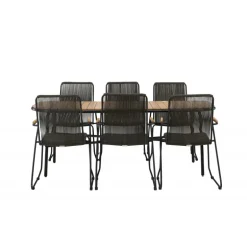 Holmbeck Loungesæt - Havemøbelsæt - Sort,Natur