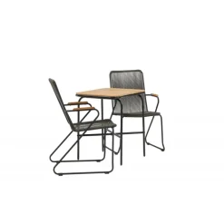 Holmbeck Loungesæt - Havemøbelsæt - Sort,Natur