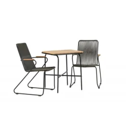 Holmbeck Loungesæt - Havemøbelsæt - Sort,Natur