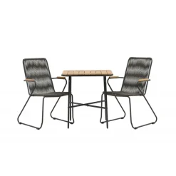 Holmbeck Loungesæt - Havemøbelsæt - Sort,Natur