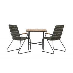 Holmbeck Loungesæt - Havemøbelsæt - Sort,Natur