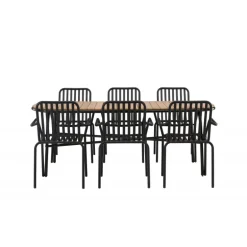 Holmbeck Loungesæt - Havemøbelsæt - Sort,Natur