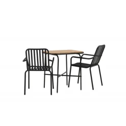 Holmbeck t Loungesæt - Havemøbelsæt - Sort,Natur