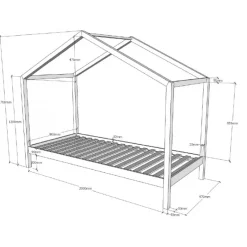 Husseng 90 x 200 cm – Dallas, natur