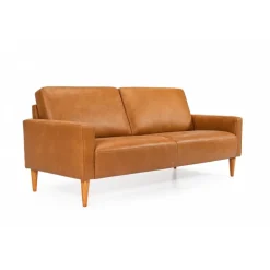 Hvidovre 3 personers lædersofa Cognac