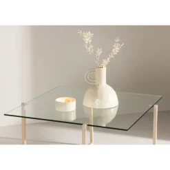 Hybrid Sofabord - Transperant og Hvid
