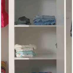 Hylde til garderobeskab – Robin, hvid (2 stk.)