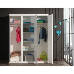 Hyldesæt til garderobeskab – Lara, hvid (2 stk.)