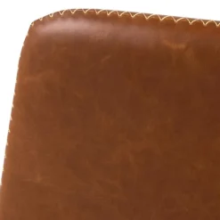 I_Oregon barstol brun læderlook