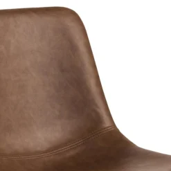 I_Oregon barstol brun læderlook