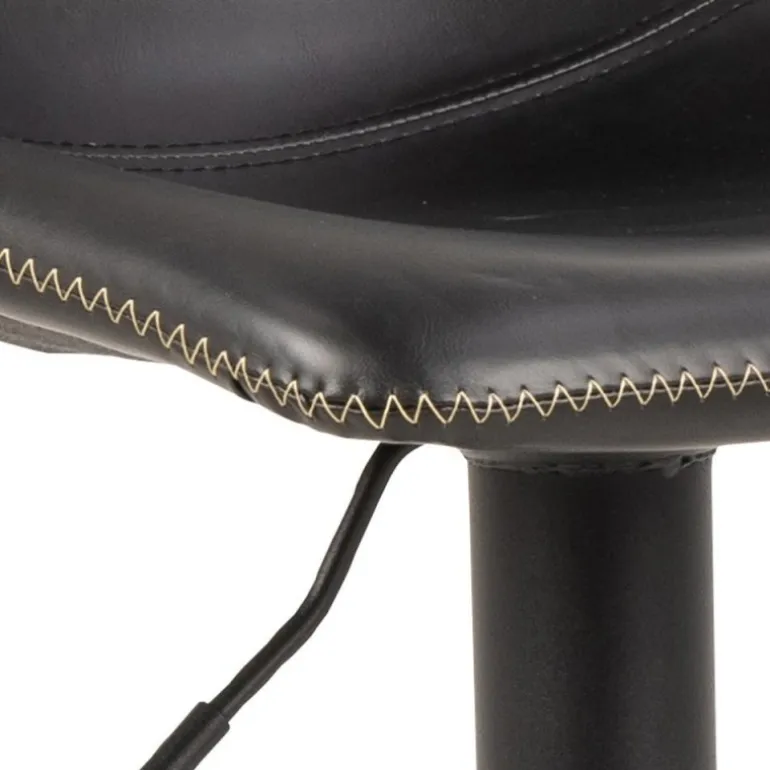 I_Oregon barstol sort læderlook