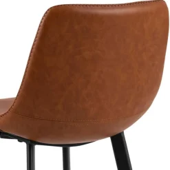 I_Oregon counterstol brun læderlook