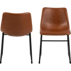 I_Oregon spisebordsstol brun læderlook