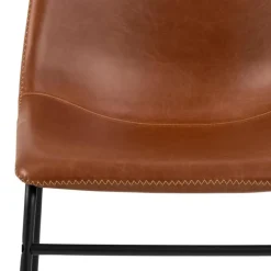 I_Oregon spisebordsstol brun læderlook