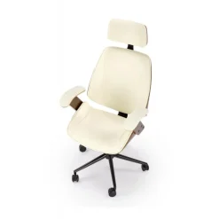 IGNAZIO Kontorstol - Valnød og Creme - Ergonomisk og elegant