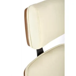 IGNAZIO Kontorstol - Valnød og Creme - Ergonomisk og elegant