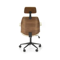 IGNAZIO Kontorstol - Valnød og Creme - Ergonomisk og elegant