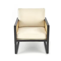 ILARIO lænestol, Sort / Naturlig