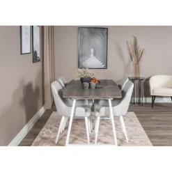 Inca e Spisebordssæt - Grå, Natur og Hvid