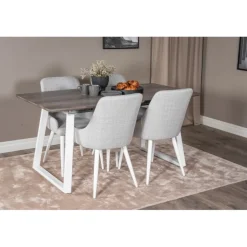 Inca e Spisebordssæt - Grå, Natur og Hvid