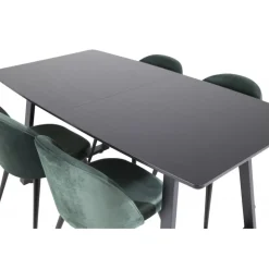 Inca e Spisebordssæt - Sort og Grøn