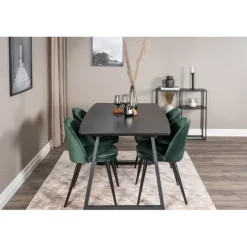 Inca e Spisebordssæt - Sort og Grøn