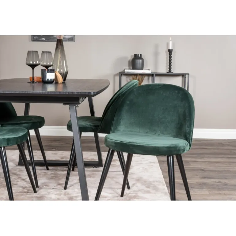 Inca e Spisebordssæt - Sort og Grøn