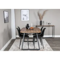 Inca e Spisebordssæt - Sort og Natur